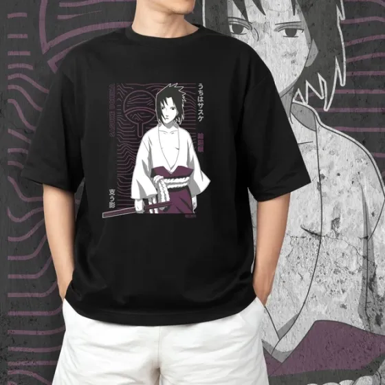 Футболка для подростка мальчика с принтом Наруто Саске Учіха 4 Размер 160 Anime10333 Днепр