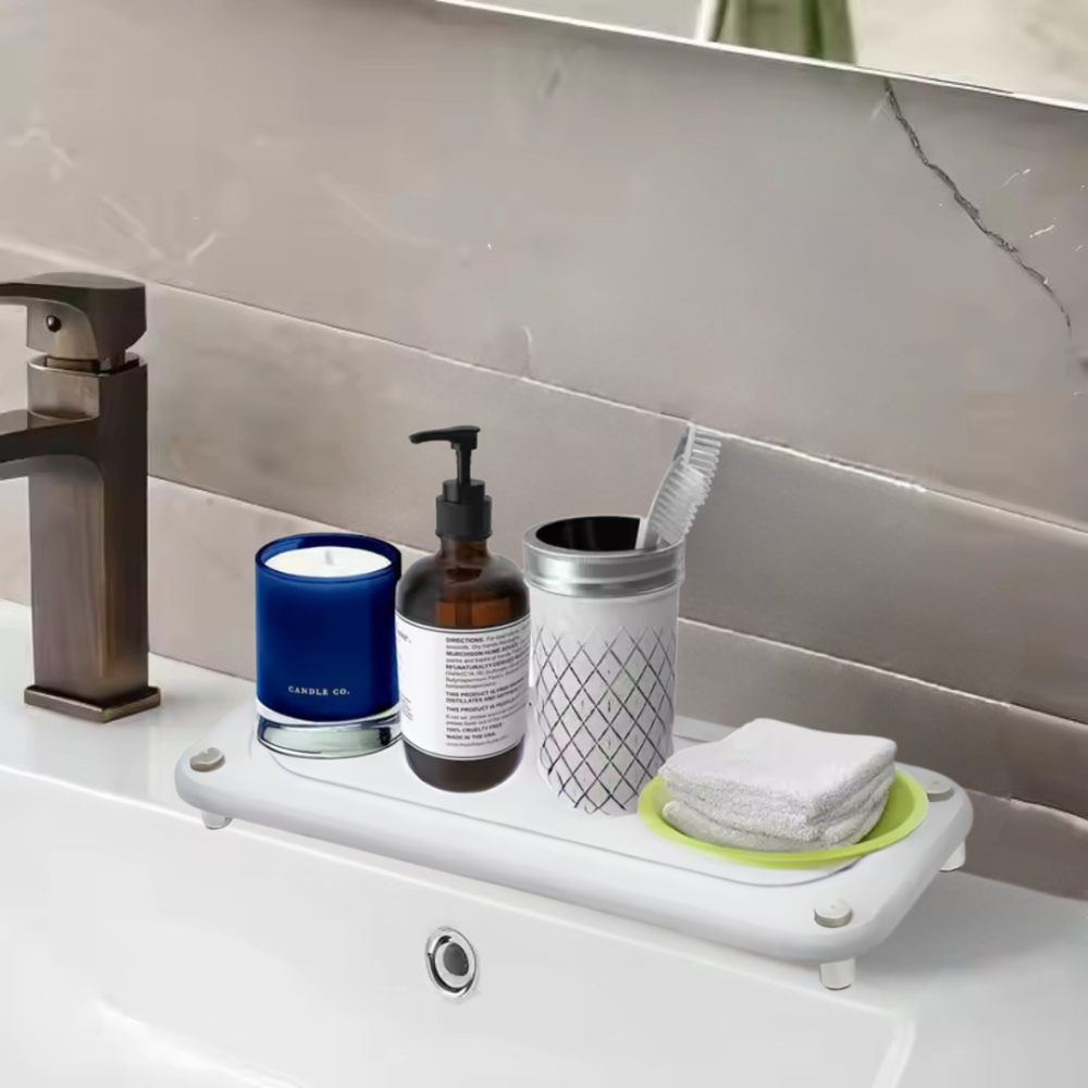 Підставка універсальна для ванної кімнати душа, кухні для приладдя кам'яна з діатоміту біла Кам'янець-Подільський - фото 7