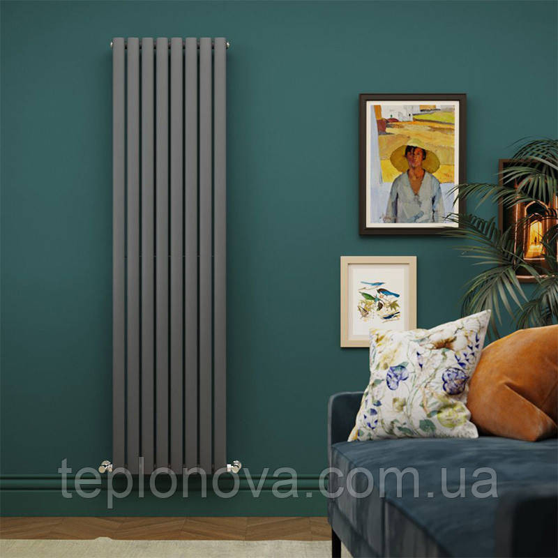 Дизайнерський радіатор 1800/472 (мм) антрацит IDEALE ADELE 11 8/1800/472 Чернівці - фото 3
