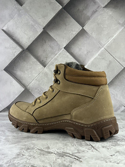 Військові чоловічі зимові черевики хихак койот прошиті та проклеєні військові черевики на хутрі WAR Львів - фото 5