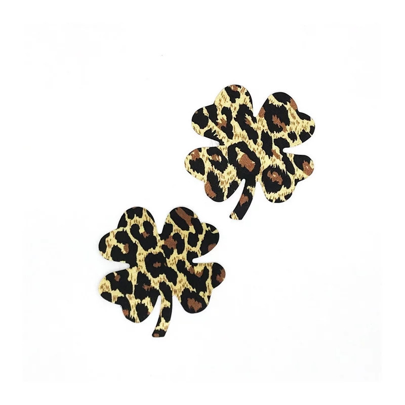 Стікіні на груди Конюшина 65 мм леопардовий Київ - фото 1