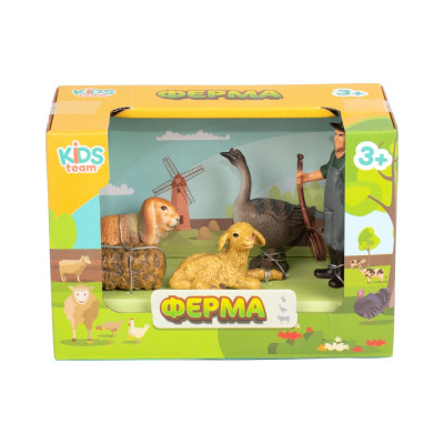 Фигурка Kids Team набор Ферма фермер, гусыня, кролик, ягнёнок (Q9899-T7_4) Винница - изображение 2