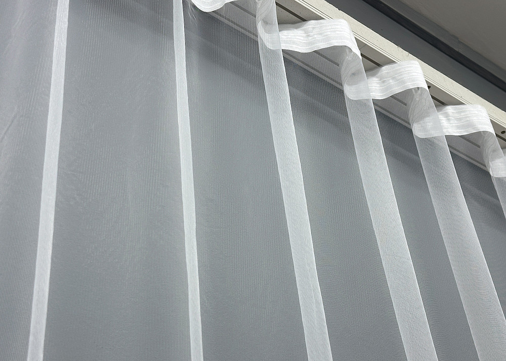 Тюль фатин "Омбре" з вишивкою та люрексом колір синій з білим 1762т Київ - фото 8