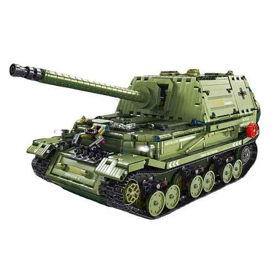 Конструктор детская игровая военная машина-танк самоходная установка против танков T4012 на 2436 деталей Каменец-Подольский