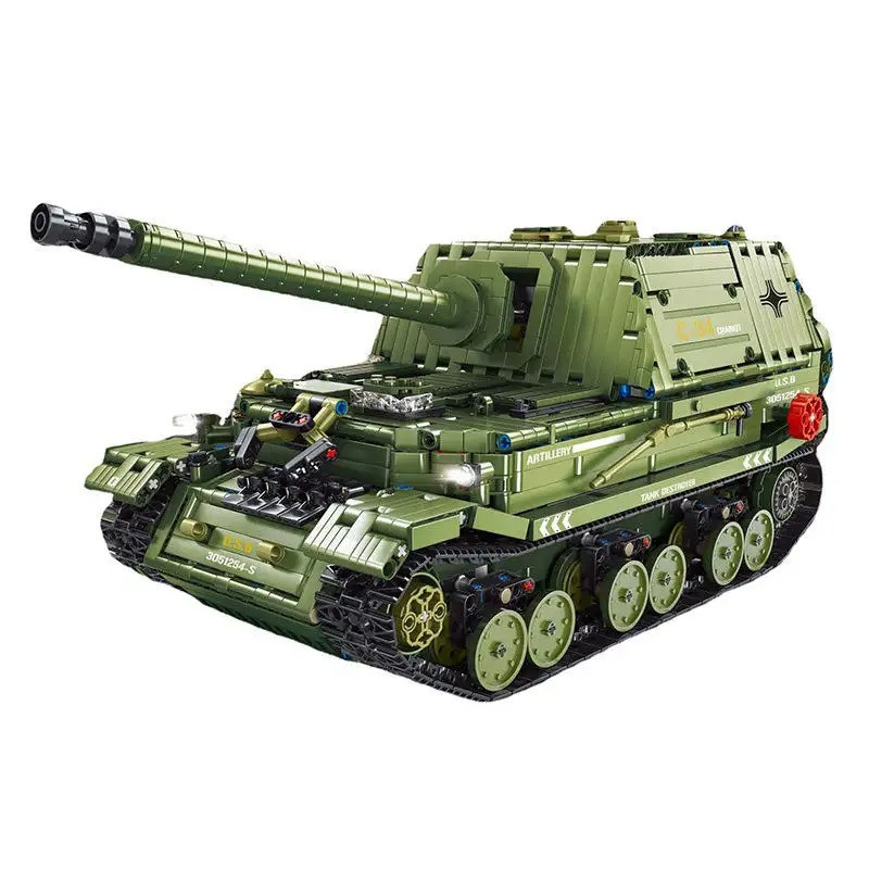 Конструктор детская игровая военная машина-танк самоходная установка против танков T4012 на 2436 деталей Каменец-Подольский - изображение 2