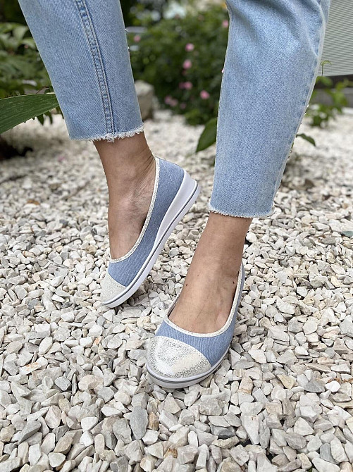 NEW ROSE Сліпони жіночі NEW ROSE C21B блакитні (літо, тканина) (1362) 37-42 Коломыя - изображение 6