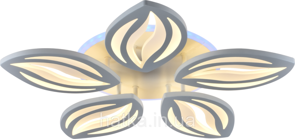 Люстра стельова світлодіодна VALESO 5 плафонів LED 64W RGB Білий Метал Акрил LI8515/5 Київ - фото 2