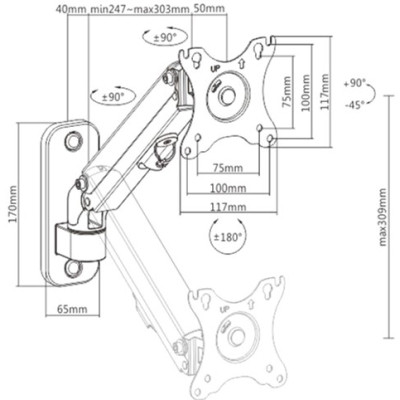Кронштейн Gembird MA-WA1-01 Вінниця - фото 2
