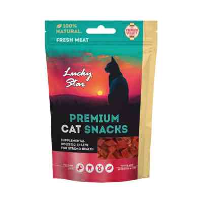 Лакомство для котов Lucky Star Мягкие кубики из утиного мяса 65 г (4820281500732) Винница
