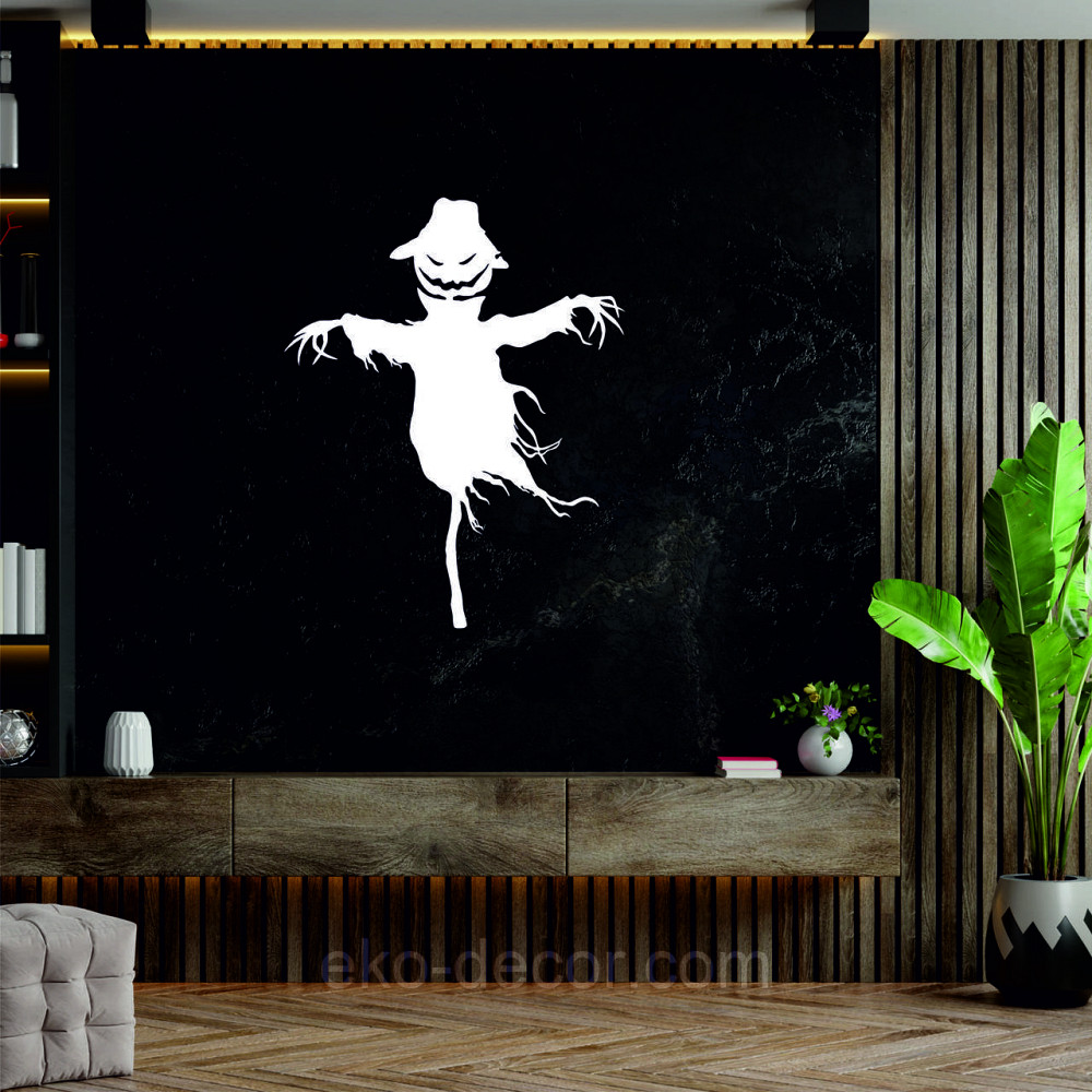 Декоративне настінне Панно «Пугало. Гелловін », Декор на стіну 110*87 см, Білий Київ - фото 8