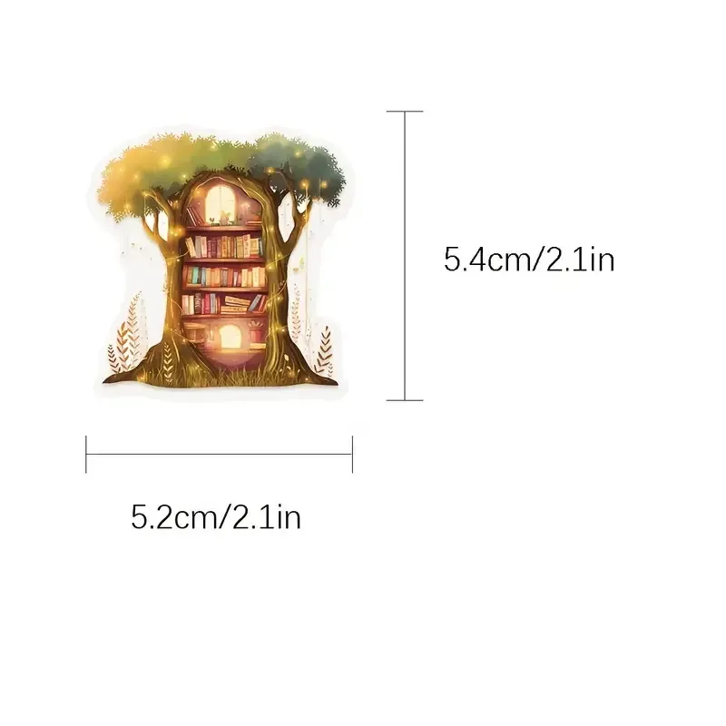 Набір наліпок “Магічний світ” – 50 шт. вінілові наклейки з відьмами, кристалами, чорними котами та зіллям Київ - фото 9