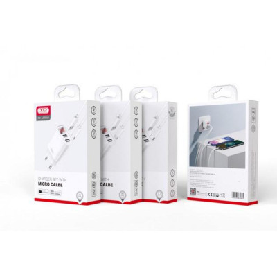 Зарядний пристрій XO L95 (2USB/2.4A) + USB - MicroUSB White (XO-L95-M) Вінниця - фото 2