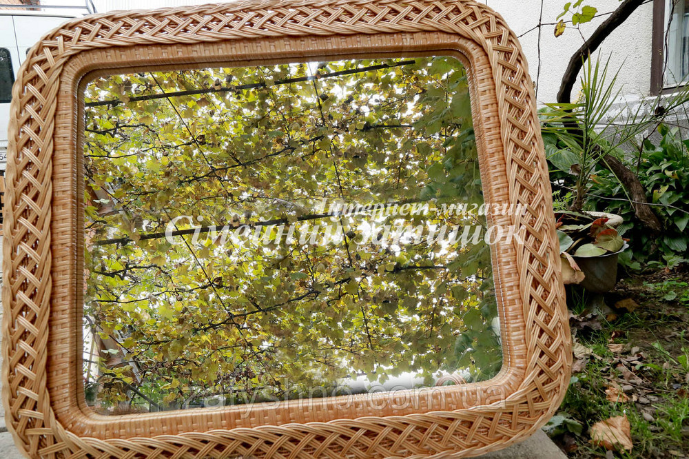 Дзеркало прямокутне з лози Київ - фото 2