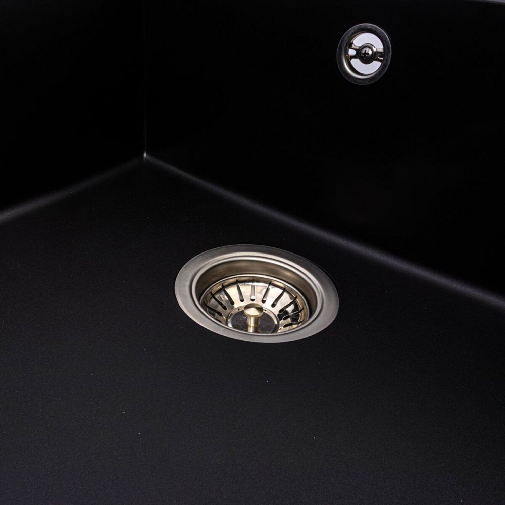 VALESO Комплект: Мийка гранітна 7950 CALYPSO VALESO + Змішувач Q411MB + Сифон (Чорний) Киев - изображение 6