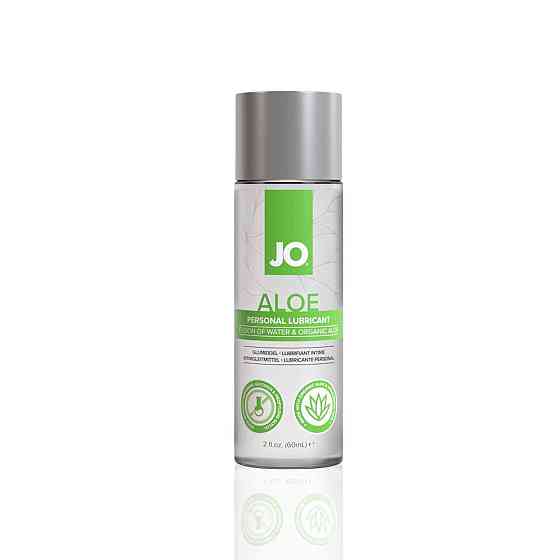 Змазка на водній основі JO H2O Organic Aloe (60 мл), зволожувальний та заспокійливий ефект Sex Aura Київ