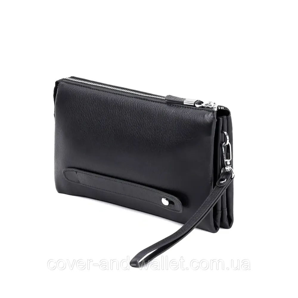 Солидный мужской клатч из натуральной кожи на молнии Marco Coverna MC 8739-3 Black Киев - изображение 13