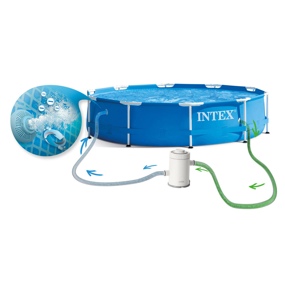 Басейн каркасний 15в1 INTEX 28202, 305 х 76 см + машина для створення бульбашок Київ - фото 8