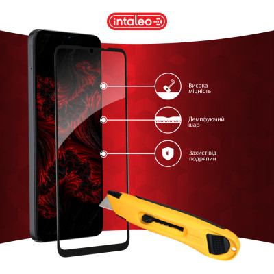 Стекло защитное Intaleo Full Glue ZTE Blade A35 Black (1283126598739) Винница - изображение 5