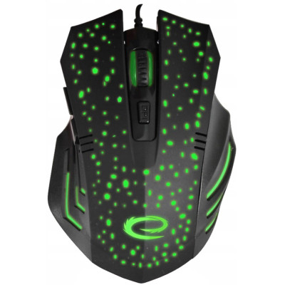 Мишка Esperanza MX212 Galaxy USB Black-Green (EGM212) Вінниця - фото 1