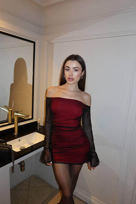 Жіноча стильна мінісукня віскоза з чорною сіткою 44/46 Одеса - фото 7