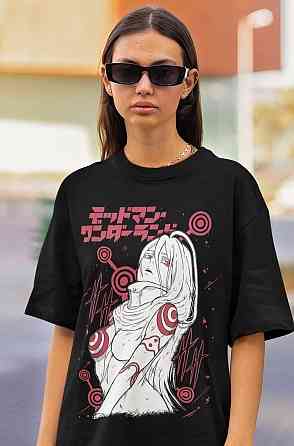 Футболка аниме Дандадан Вондерланд Вондерланд Момо оверсайз (S/M/L) Черний AnimeJ1050 Днепр