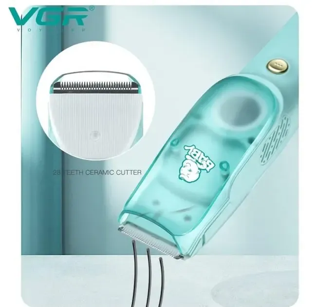 Бесшумная машинка для стрижки детей и младенцев VGR Baby V-151, Беспроводной триммер 3 насадки с вытяжкой Коломыя - изображение 3