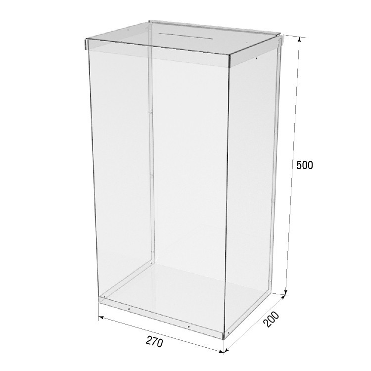 Ящик EKOSTAR без замка для пожертвований и сбора денег 270x200x500. Объем 27 литров Киев - изображение 5