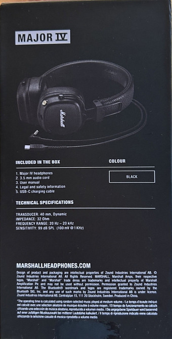 Нові Оригінальні навушники Marshall Major 4 Black/Brown. Київ - фото 2