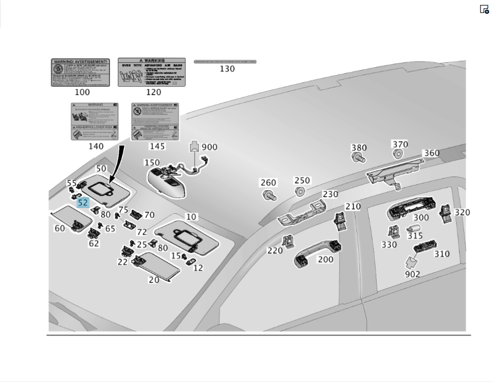Mercedes-Benz  A0998110407 9051 Накладка кріплення правого сонцезахисного козирка E-class W213 ML/GLE W166 GLE Coupe C292 GLE W167 S-class short W223  Одеса - фото 2