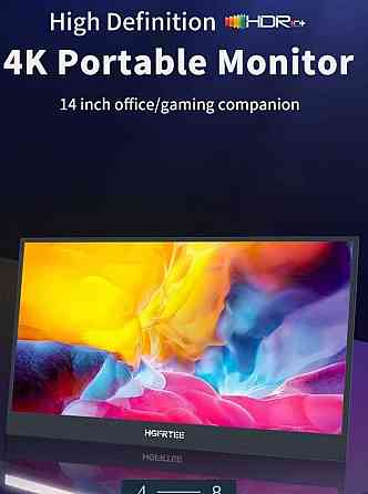 Монитор Портативный: 4K 3840*2160p UHD , ADS -IDS (100%DSI- P3) 14