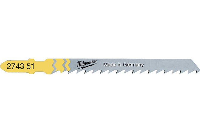 Полотно для дерева T101D (5 шт.); 75 мм) для лобзика Milwaukee 4932274351 Коломия - фото 1