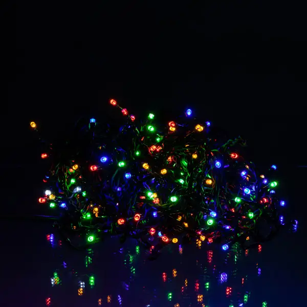 Гірлянда бахрома 20 м, 335 LED, чорний провод, мультиколор Київ - фото 4