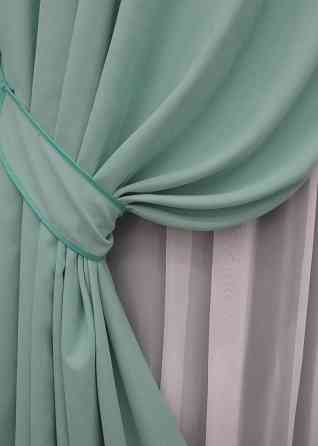 Комплект готових штор VR-Textil Мікровелюр Petek № 1508ш М'ятний 150х270 см 2 шт (33-0870) Київ