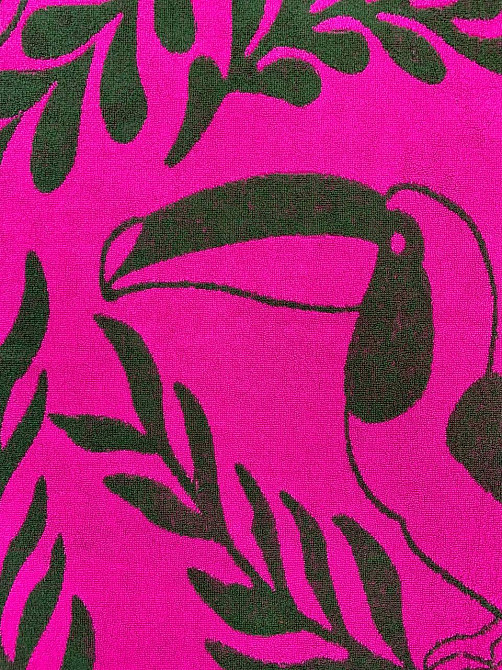 Дитячий махровий рушник Ideal Textile 70х140 см Тукани, рожевий (56860794) Чернівці - фото 4