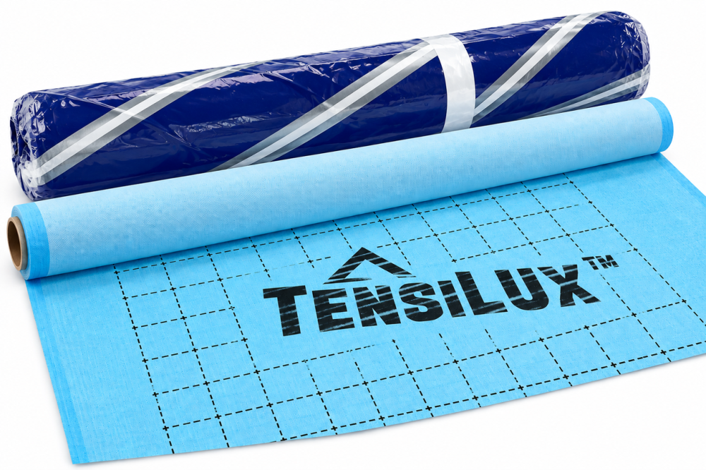 Мембрана супердиффузионная 125 г/м2 (1,5*50м) TENSILUX голубая для стен каркасного дома с утеплителем Днепр - изображение 6