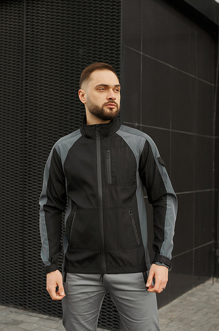 Чоловіча куртка soft shell спортивна софтшел демісезонна softshell осінь весна 'iForce' сіра 2XL Одеса - фото 6
