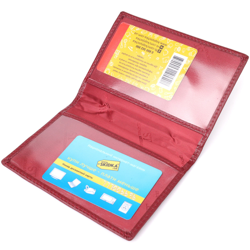 Красива обкладинка на паспорт універсального формату з натуральної шкіри ST Leather 23079 Чорний Київ - фото 7