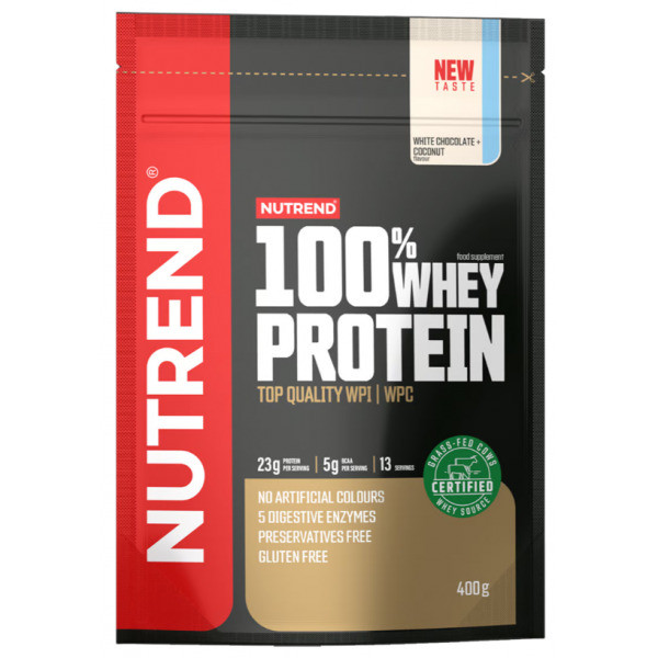 Протеин Nutrend 100% Whey Protein 400 g (white chocolate+coconut) Луцк - изображение 1