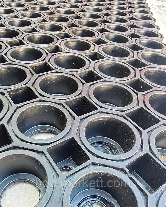 Коврик 80 х 60 х 2.6 см резиновый ячеистый сотами Хард грязезащитный килим Харьков - изображение 6