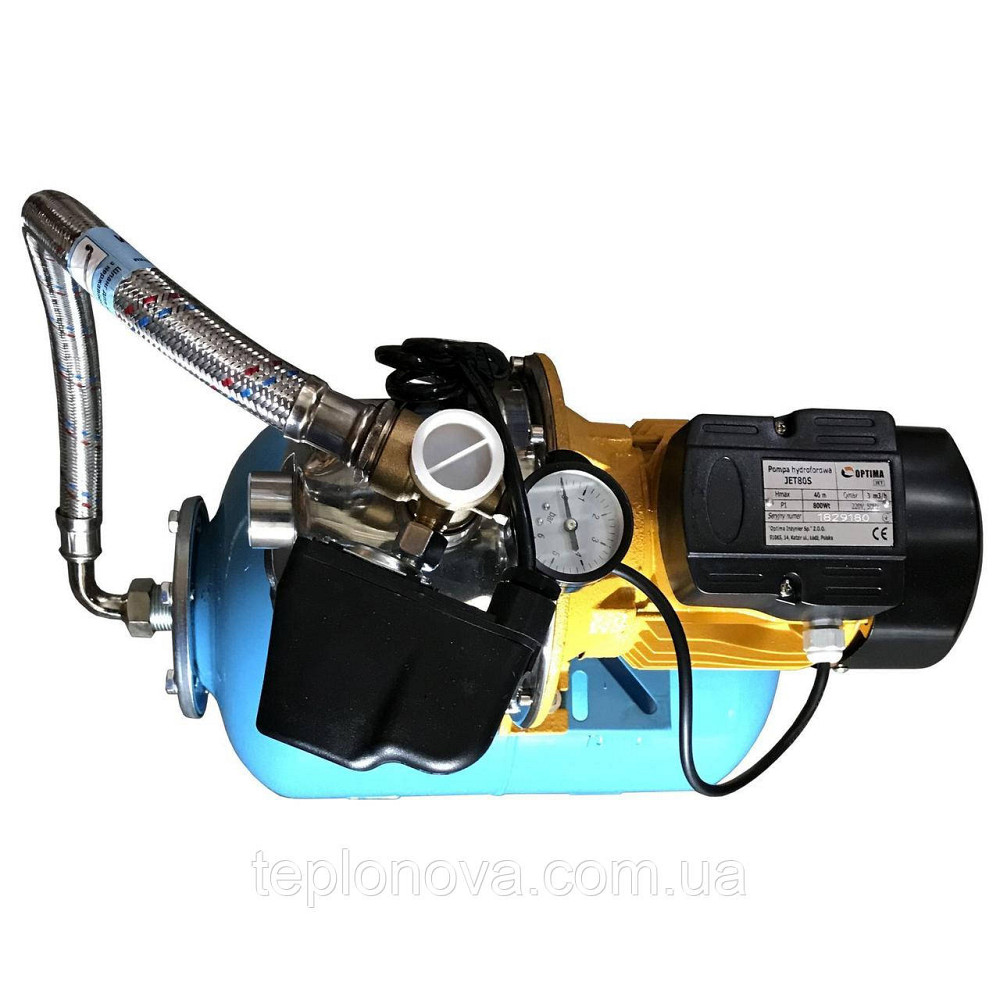 Насосна станція Optima JET 80S-24 0,8 кВт неіржавка сталь на Гребінці Чернівці - фото 2