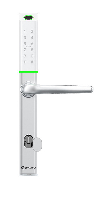 Розумний дверний біометричний замок SEVEN LOCK SL-7763BF white Київ - фото 4
