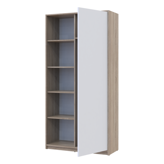 Распашный шкаф Doros Студент Дуб Сонома/Белый 90х38х180 DRS-011624 (40908067) Львов