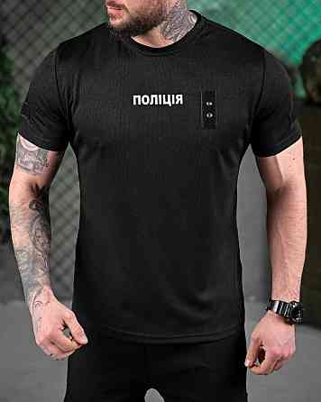 Футболка полиция black ВТ6013 Киев