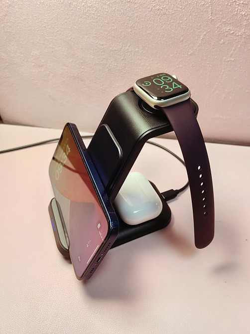 Бездротовий зарядний пристрій 3-в-1 NN Z-23 чорний Київ - фото 3