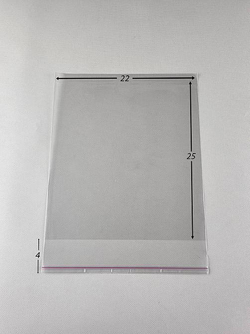 Пакети з клейкою стрічкою 22см 25см 25мк (1000шт) Харків - фото 3