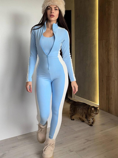 Жіночий теплий термо костюм: комбінезон і топ трикотаж пума Одеса - фото 1