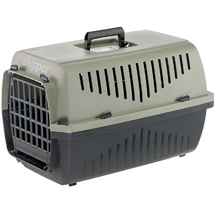 Переноска для котів і маленьких собак Ferplast Skipper (Ферпласт Скипер) 62 x 41 x h 38 cm - 3, Сірий Запоріжжя - фото 1