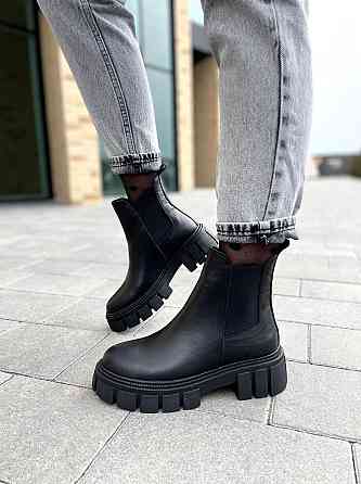 Черевики жіночі GREMMY чорні шкіра натуральна висота 13 см (604/2) Коломыя