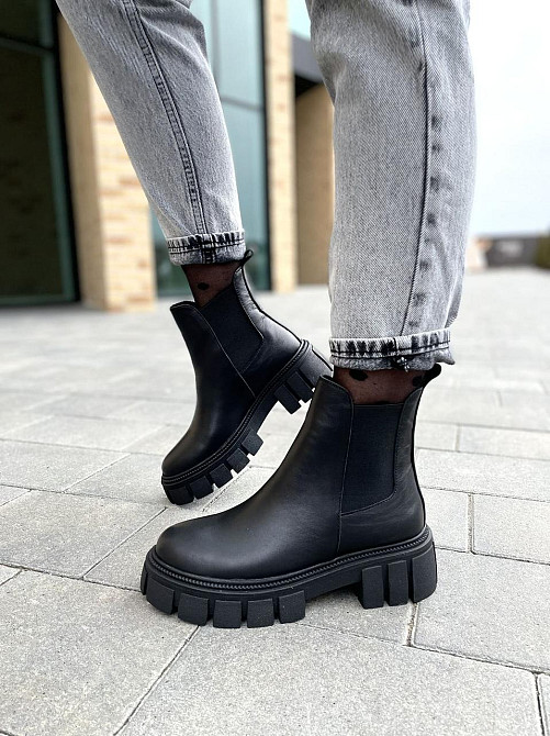 Черевики жіночі GREMMY чорні шкіра натуральна висота 13 см (604/2) Коломыя - изображение 4