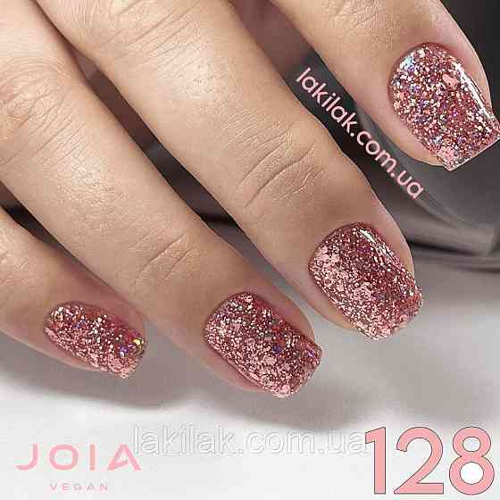 Гель-лак JOIA vegan Starlight 128 чаруючий рожевий з блистками, 6 мл Херсон